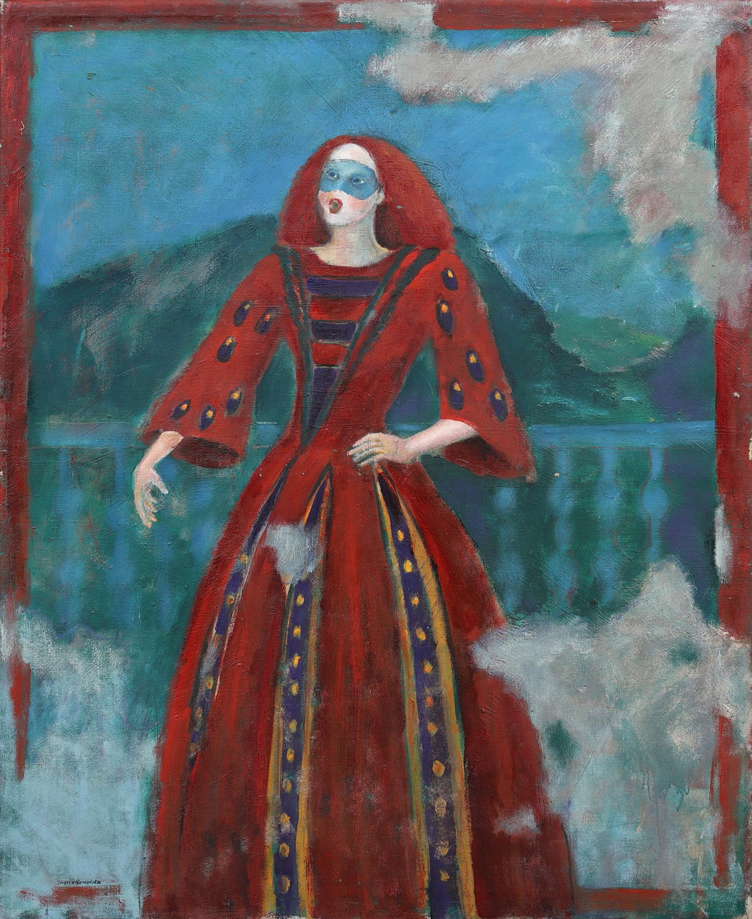 INGRID NORDSTRÖM. Singer, oil on canvas, signed.