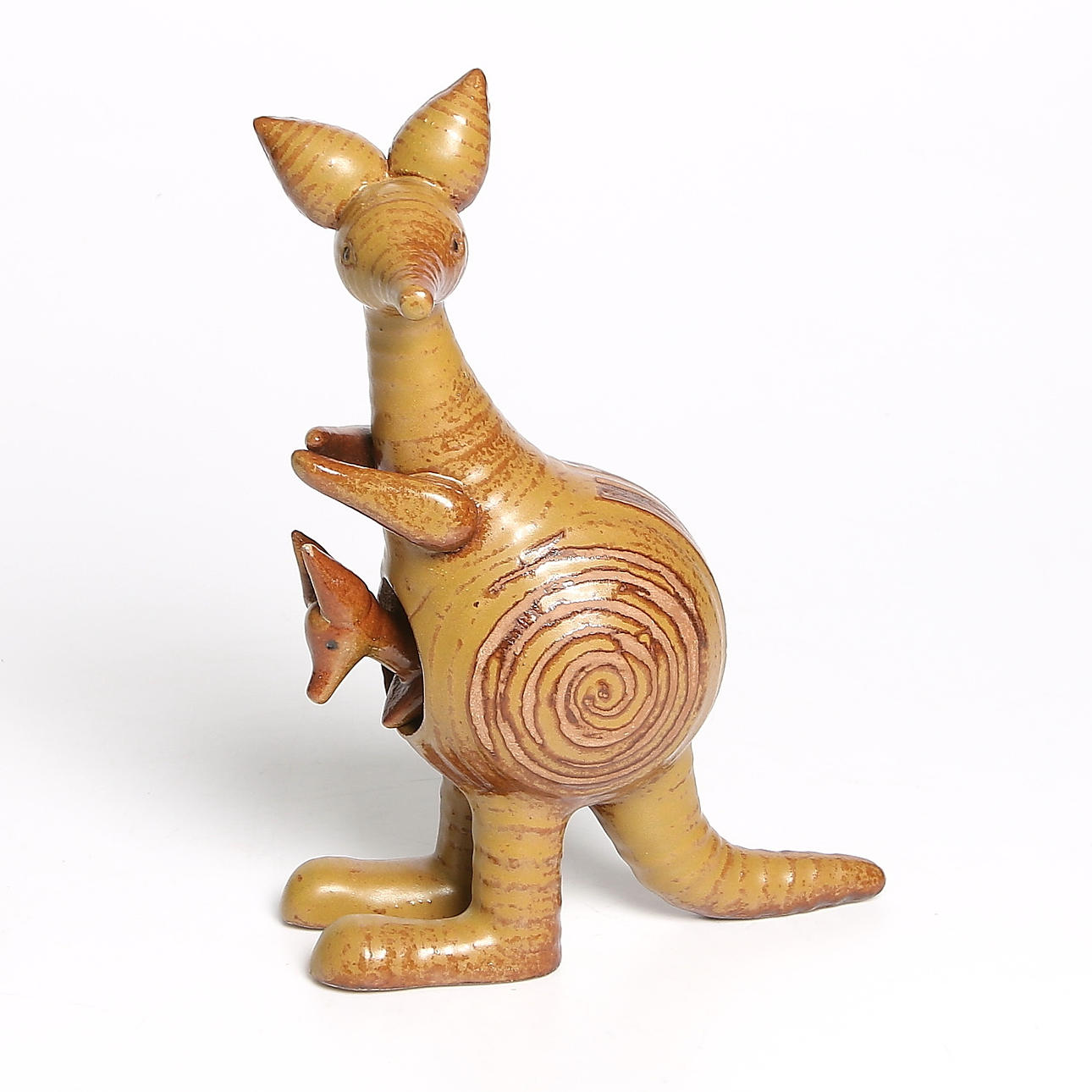 KÄNGURU, keramik, "Stora zoo", Lisa Larson, Gustavsberg, 1900-tal.