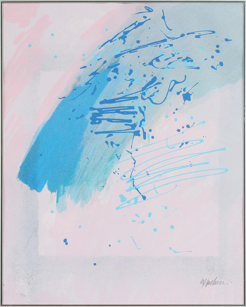 ULF ONSBERG. Komposition, färglitografi med glitter, signerad och numrerad 168/250.