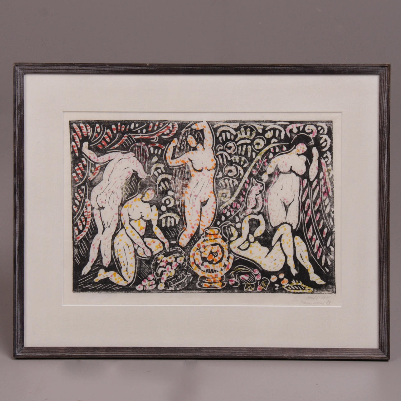 EDWARD HALD. Träsnitt, ,signerad och daterad 1915.