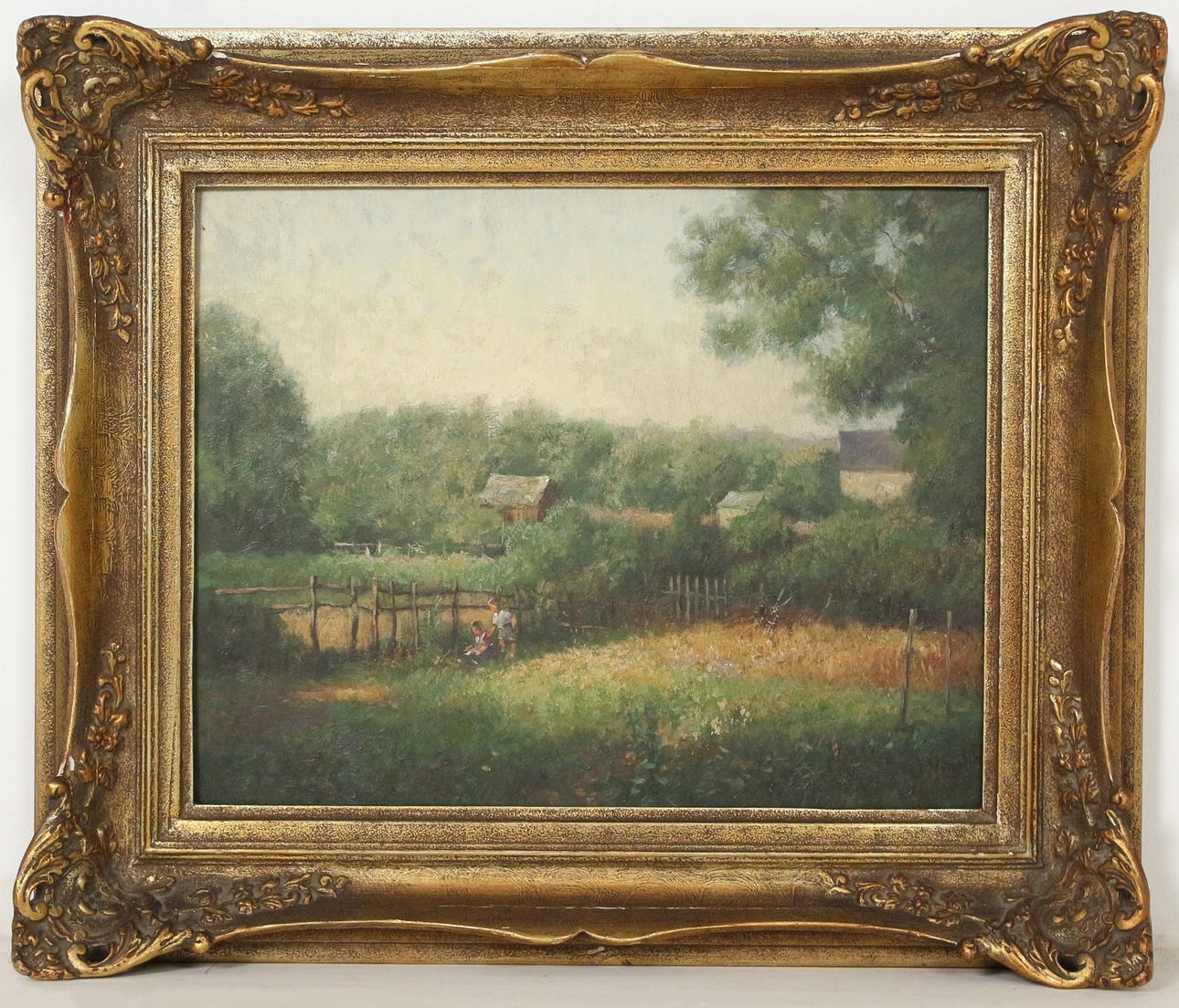 WERNER VOGEL. 'Landschaft im Sommer', Öl auf Leinwand.