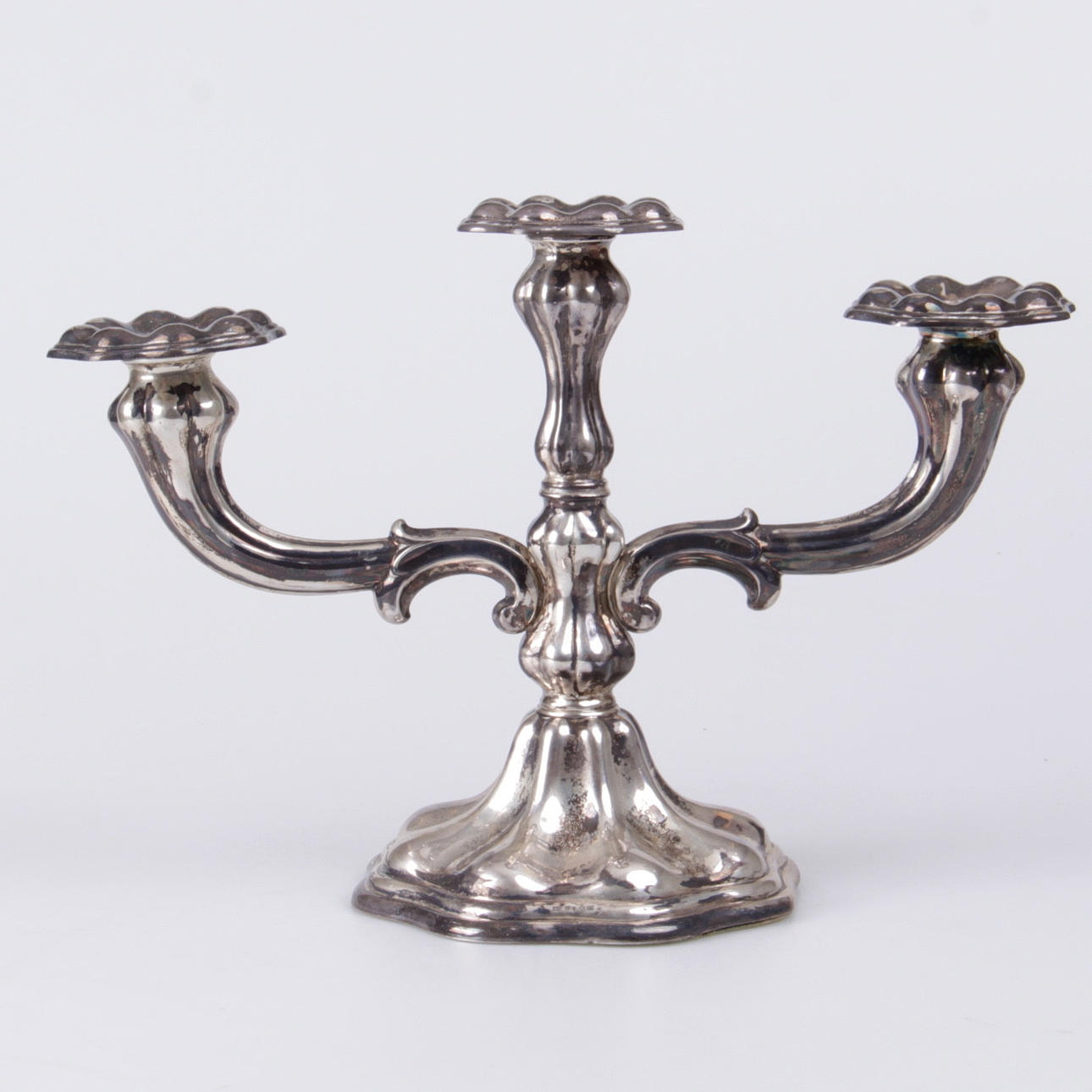 KANDELABER, för 3 st ljus, silver, CG Hallberg 1945.