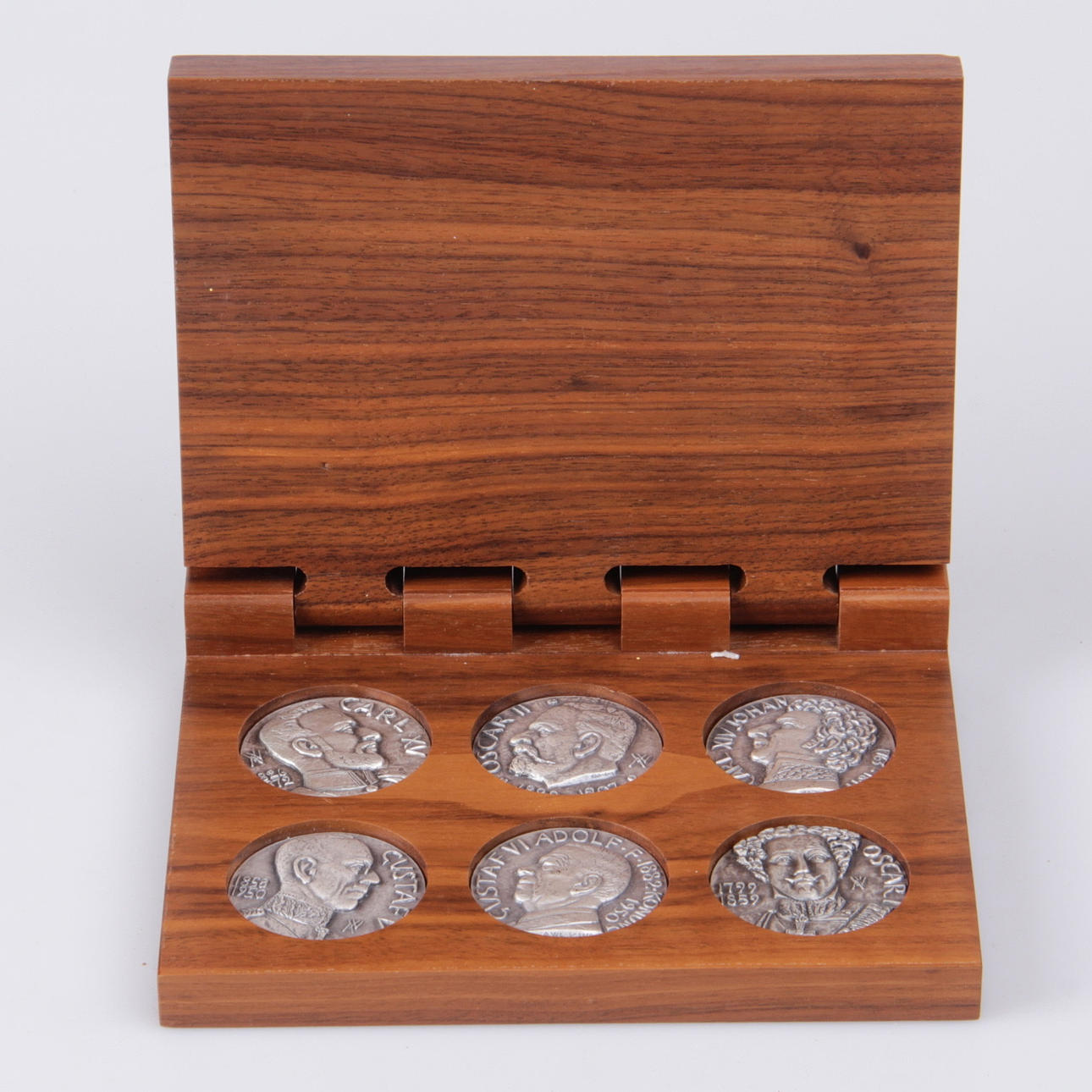 MEDALJER, 6 st. Sex Bernadotter, Silver, Sporrong, 1973.