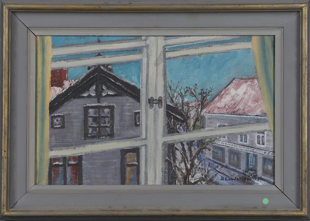 OIDENTIFIERAD KONSTNÄR. oil on canvas, signed B. Lundström, dated -47.