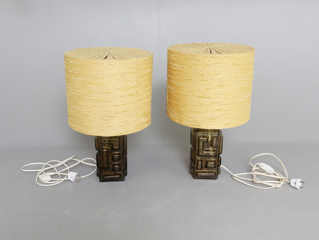 BORDSLAMPOR, 1 par, Pukeberg, 1970-tal.