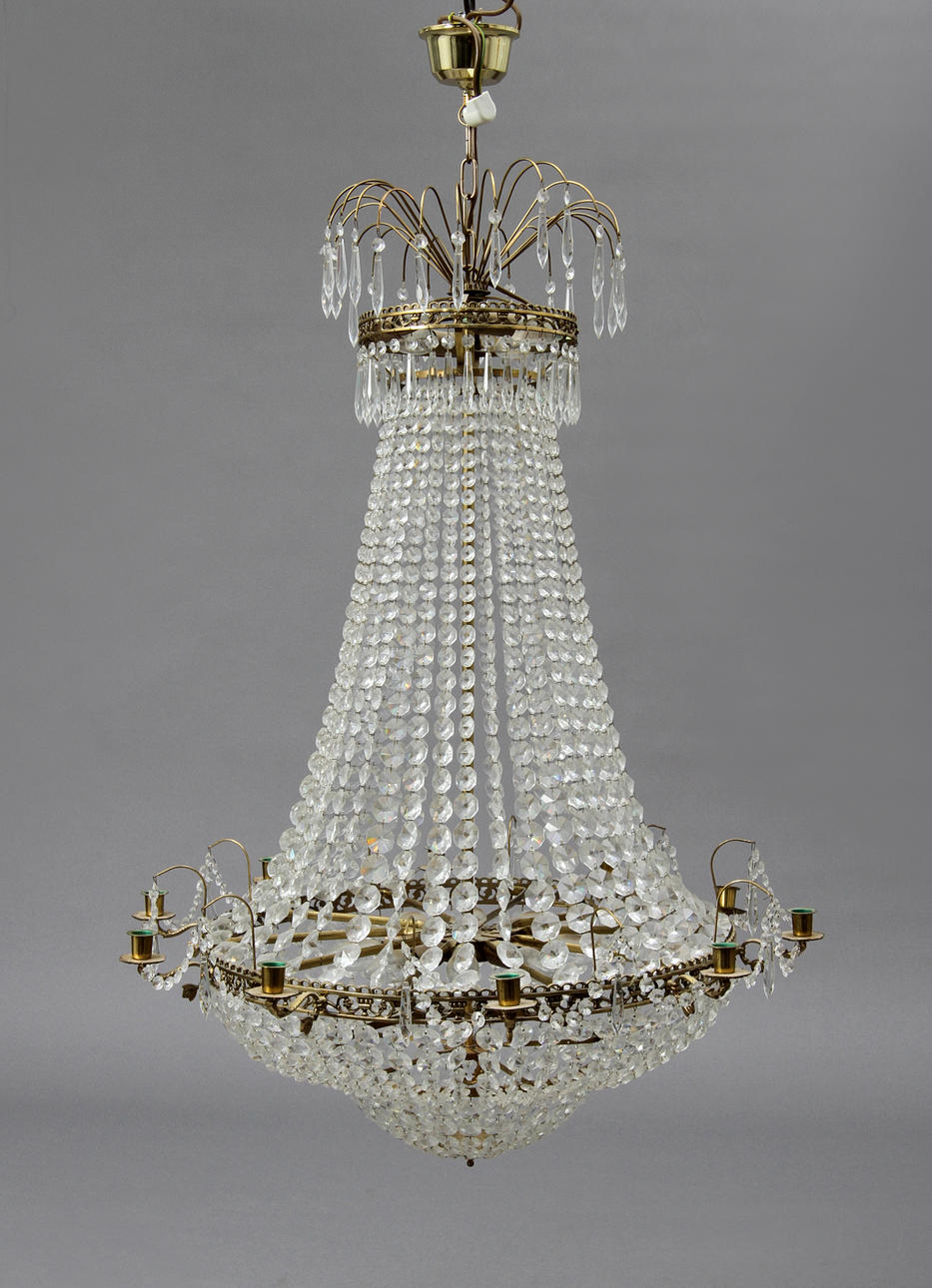 LJUSKRONA, empirestil, 1900-tal. Höjd 120 cm.