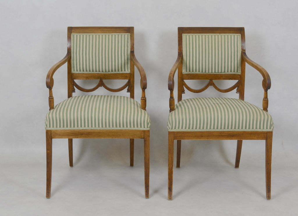 KARMSTOLAR, 1 Par Karl Johan, 1800-tal.