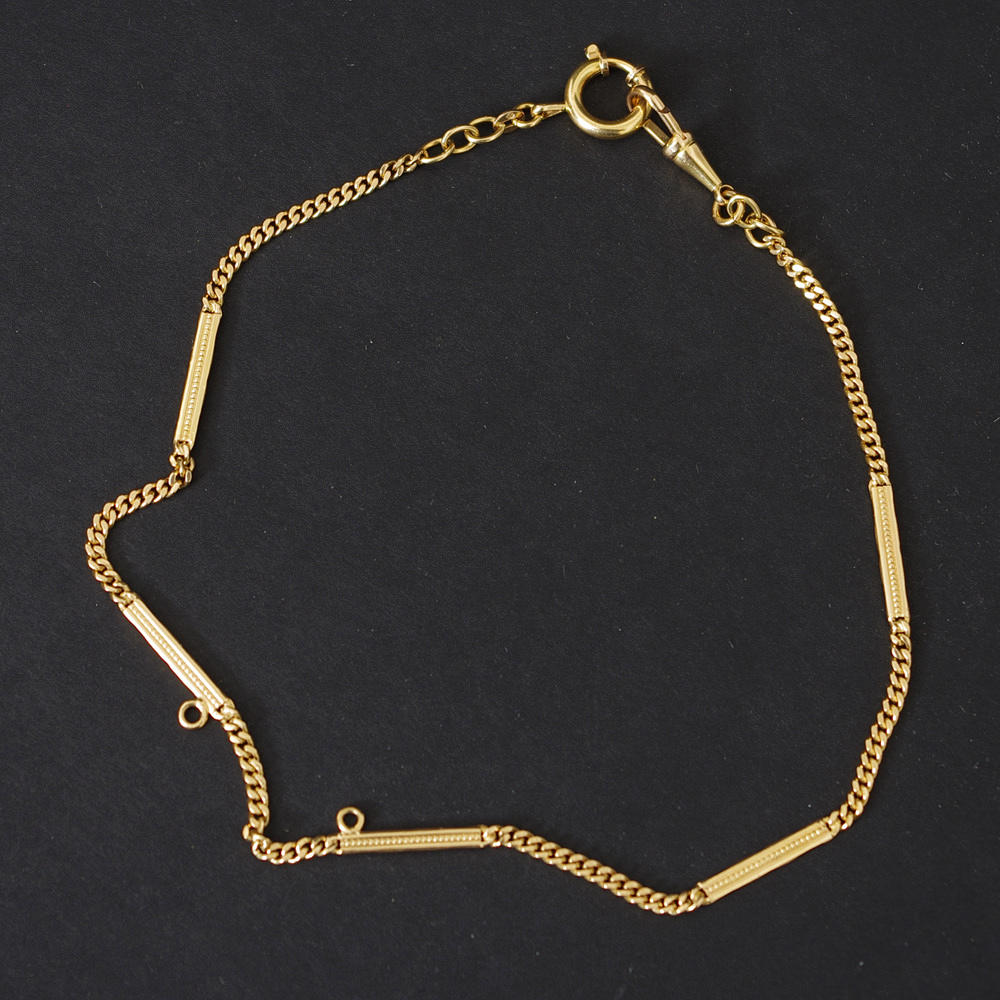 KLOCKKEDJA, 18K guld.