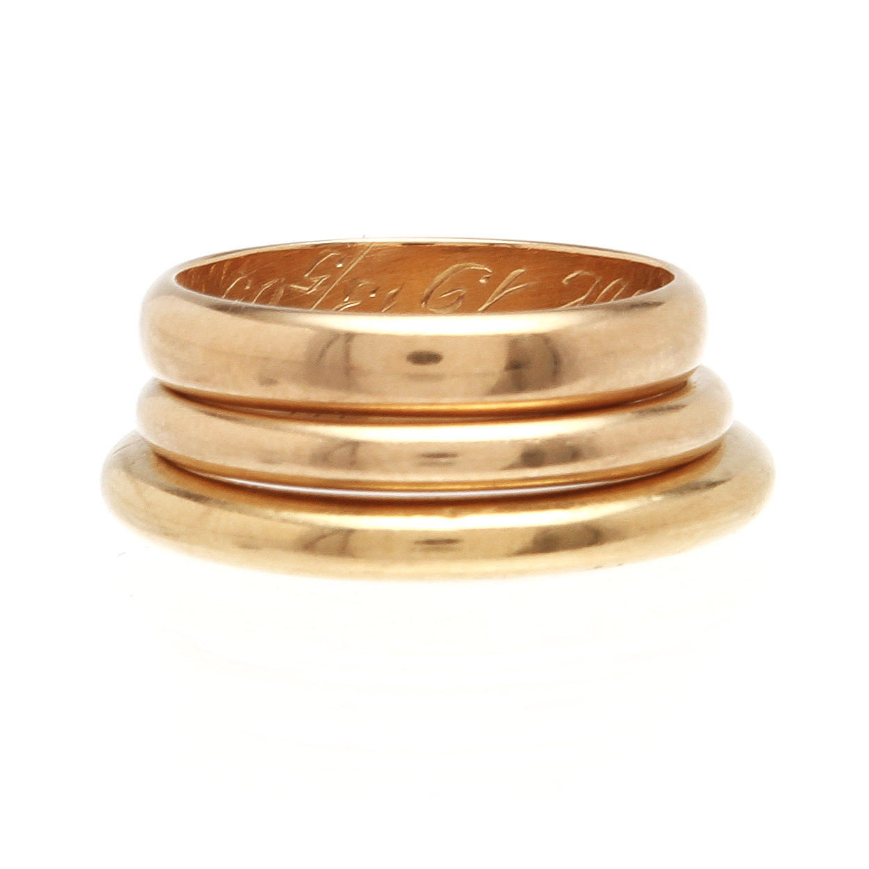 RINGAR, 3 st, 2 st 18k, 1st 20k, 14,4 gram.