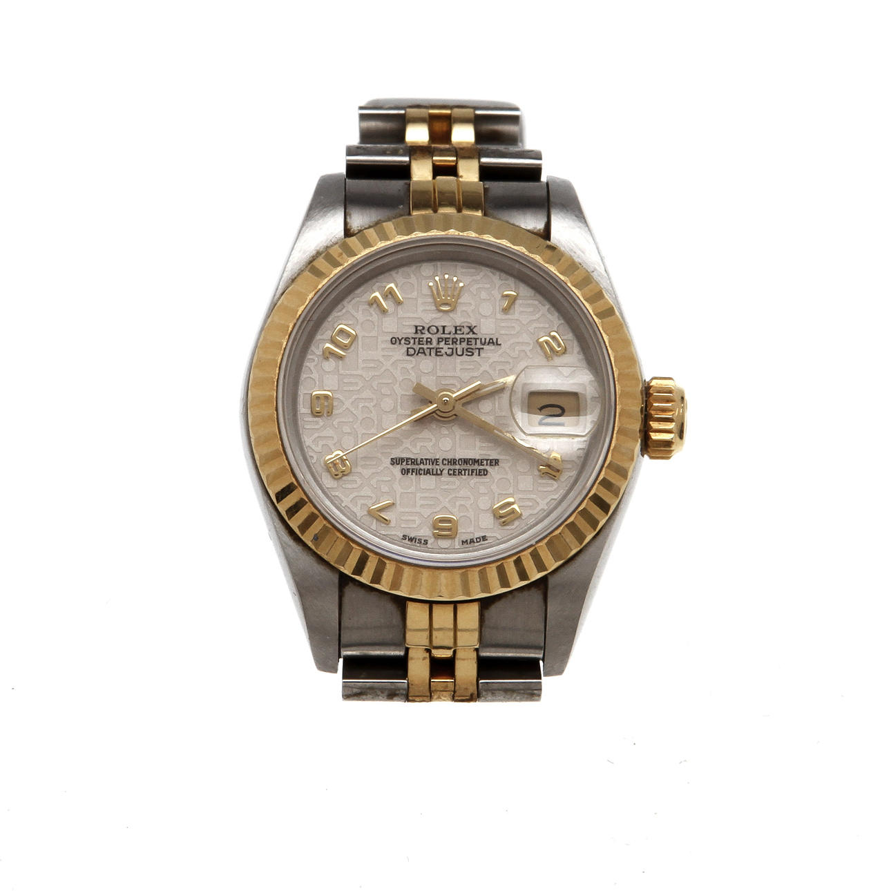 DAMARMBANDSUR, Rolex Oyster Perpetual Datejust.Guld på stål.