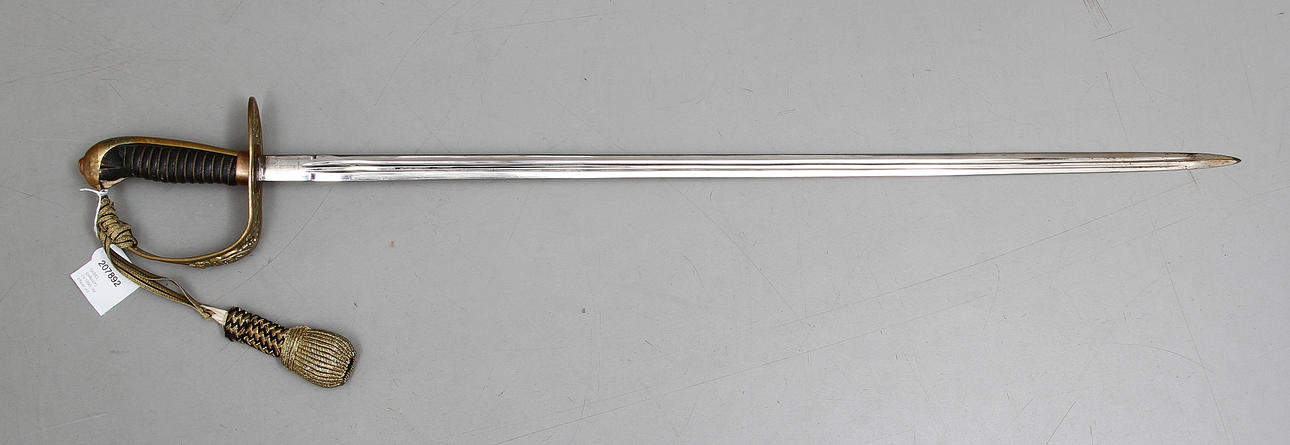SABEL (pallasch), m/1893, för officer vid kavalleriet, 1800-tal.