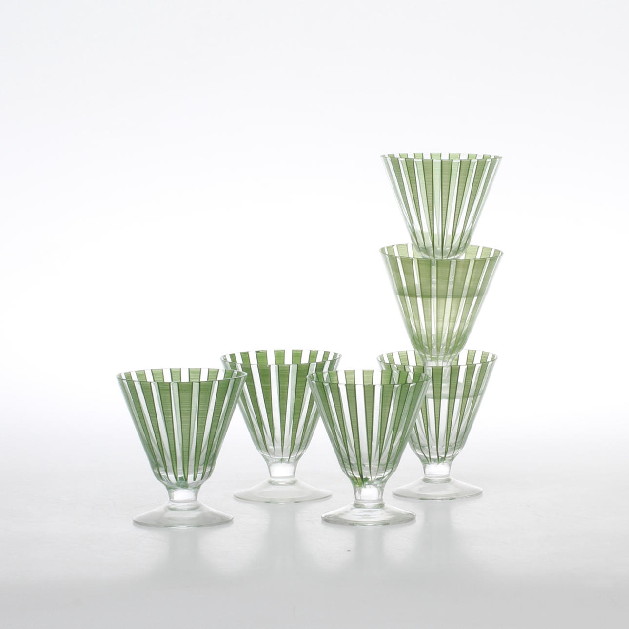 GLAS, 6 st, "Strikt" Bengt Orup Johansfors.