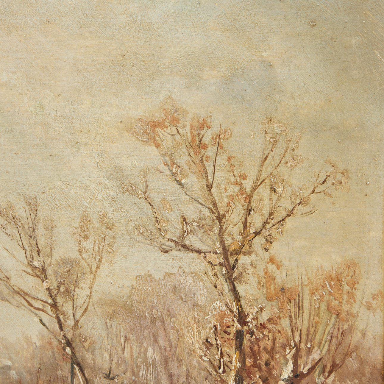 ADOLF STADEMANN. målning, vinterlandskap.