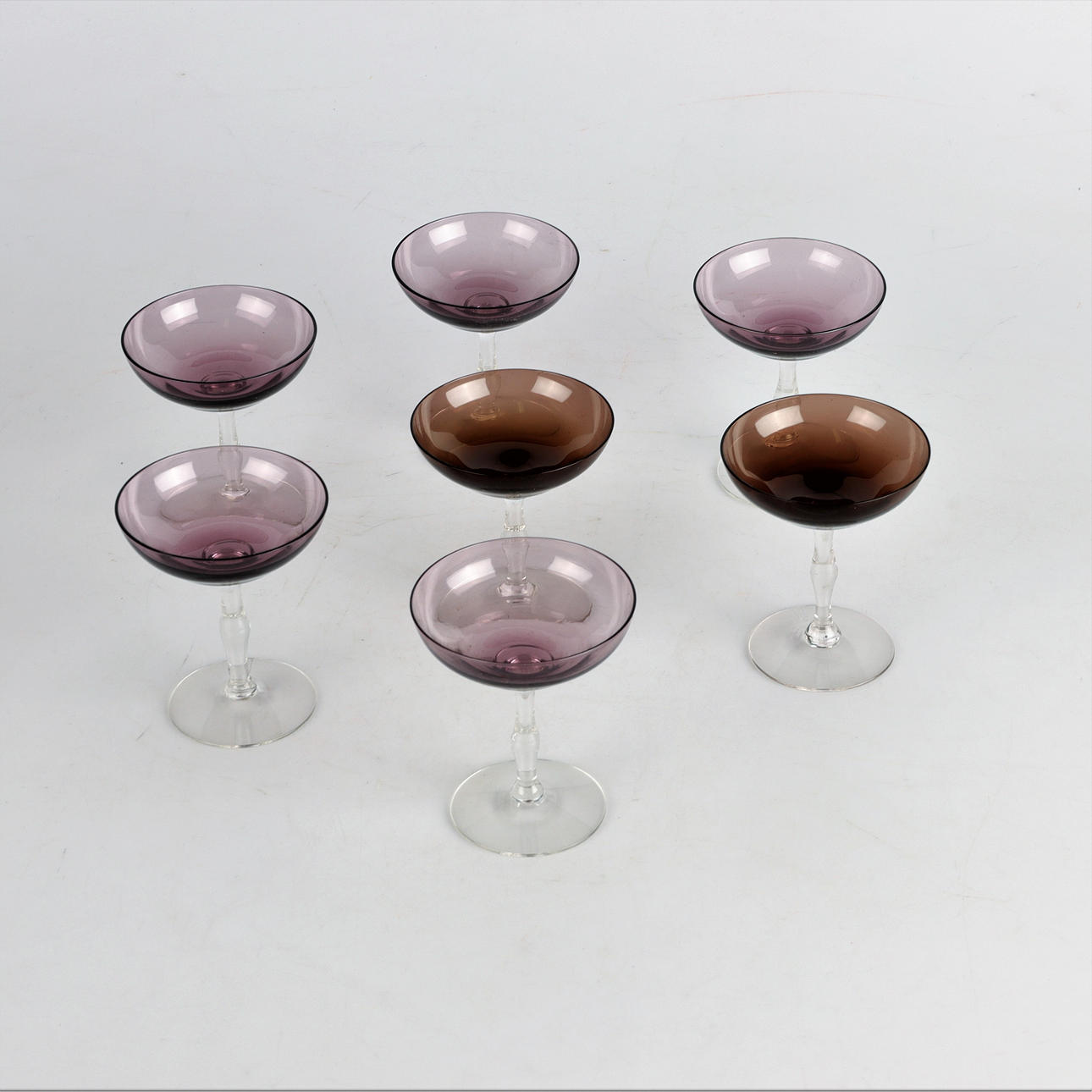 LIKÖRGLAS, 7 st, 1930-tal.