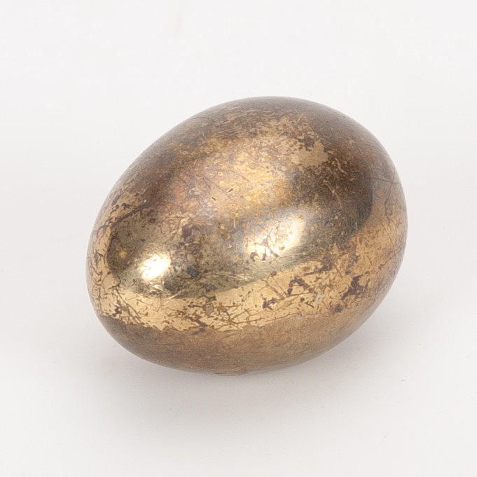 CARL AUBÖCK (AUSTRIA, 1900-1957). Sculpture, brass, egg.