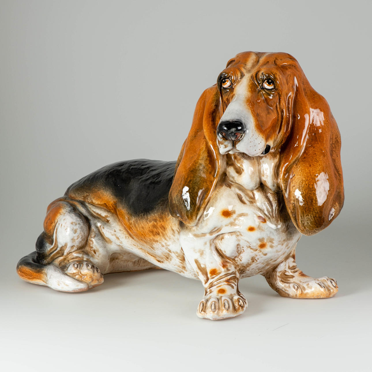 Dog, Basset Hound, Ceramic, Italy.