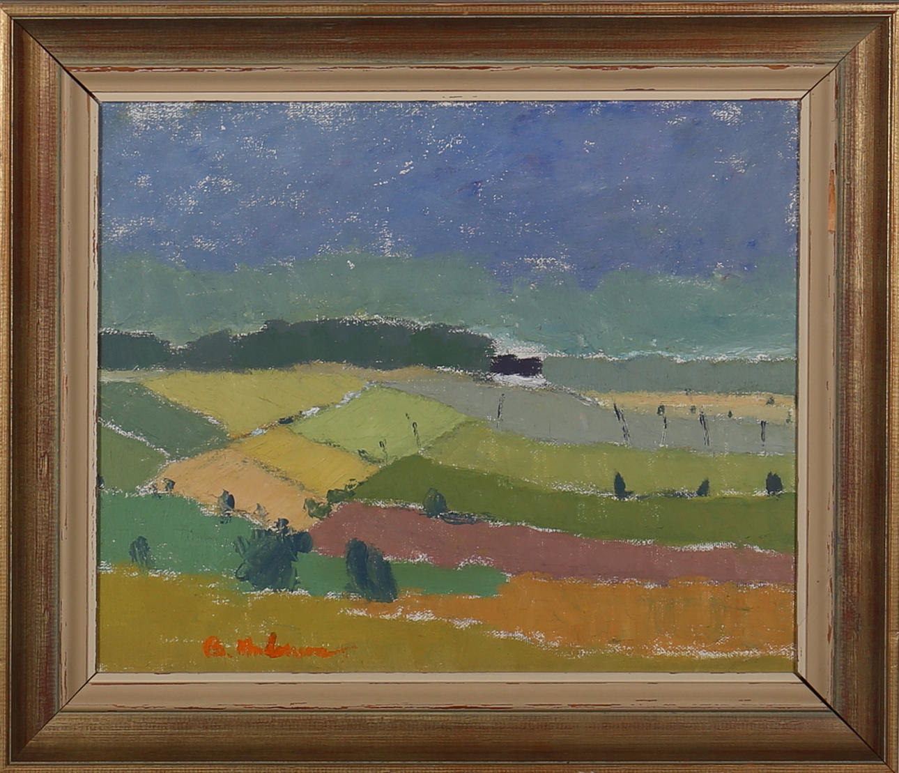 BERTIL ANDERSSON. Landskap. Olja på duk. B Andersson.