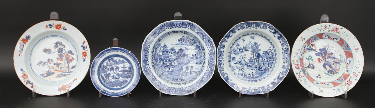 TALLRIKAR, 10 st, porslin, Kina, 1700/1800-tal.