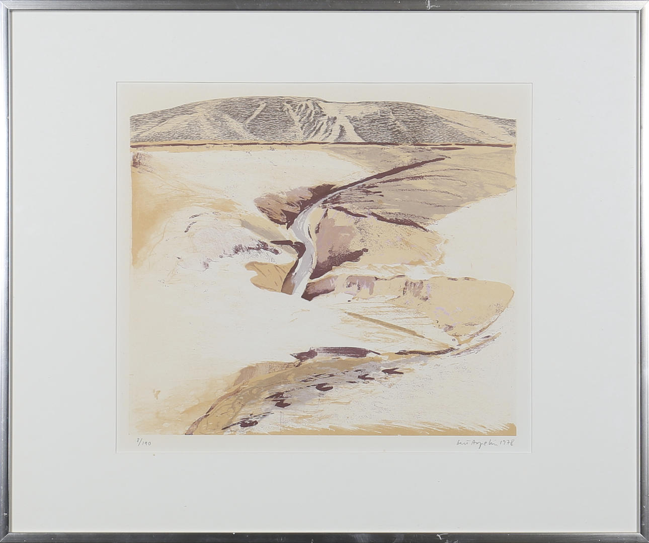 GERT ASPELIN. Kivik. Färgserigrafi. Signerad, daterad 1978 och numrerad 8/190.