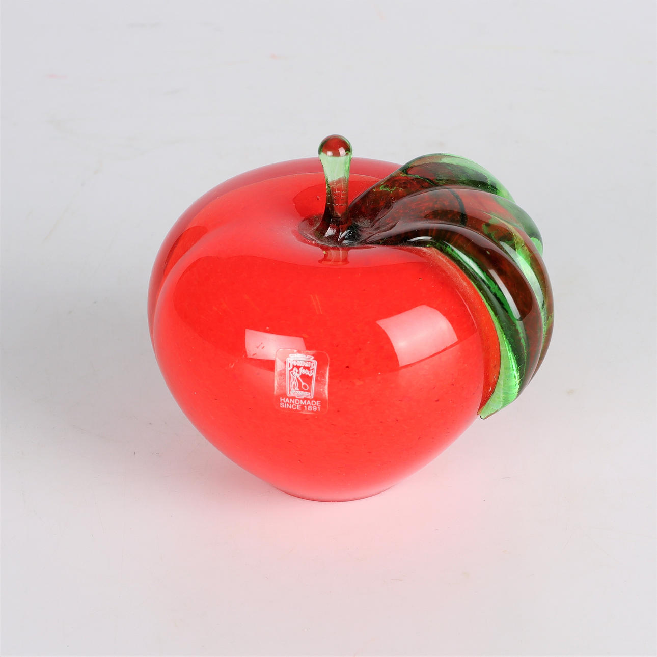 GLASS APPLE, signed Johansfors.