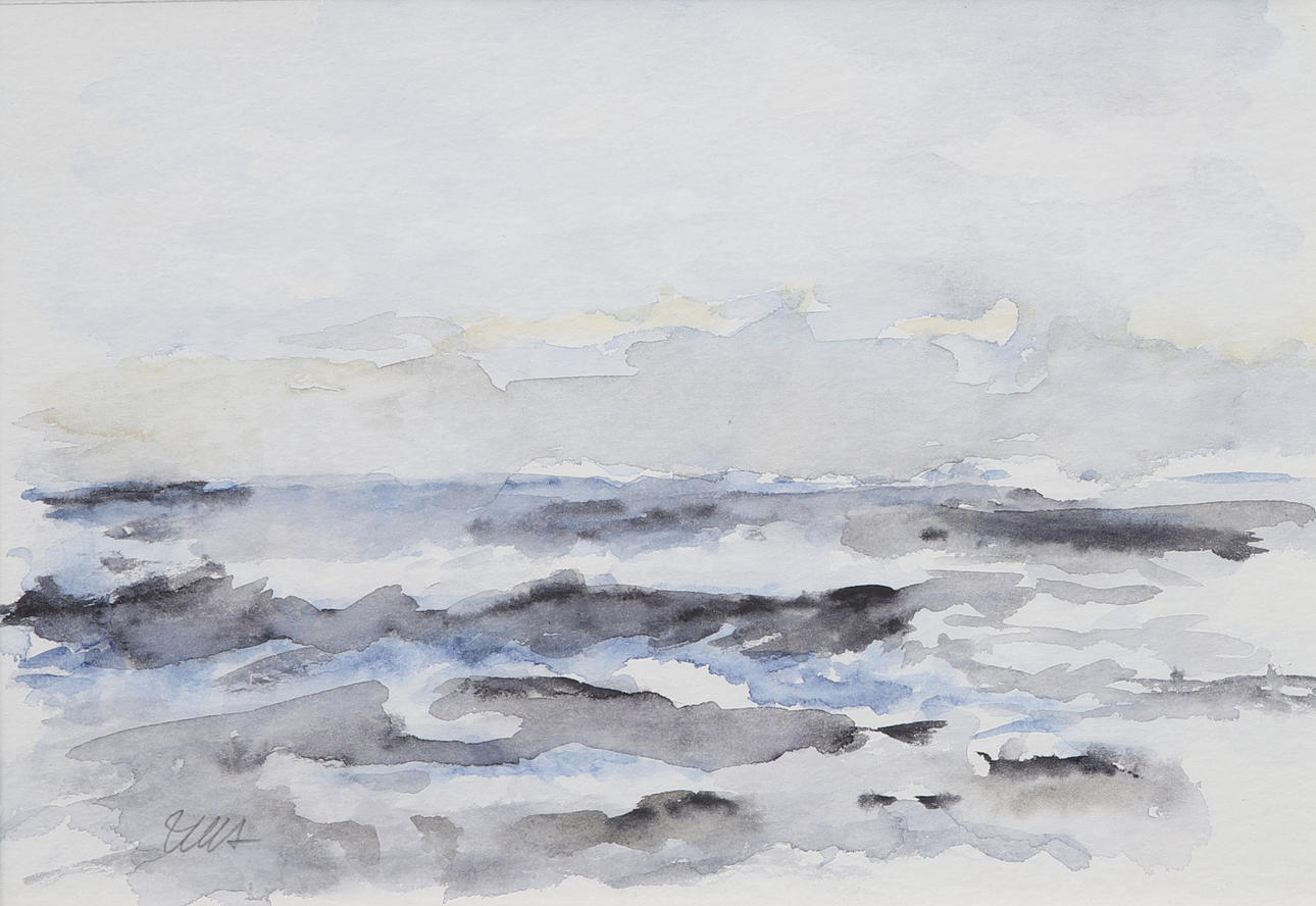 ULLA ANDERSSON. Aquarell, "Meeresmotiv", signiert.
