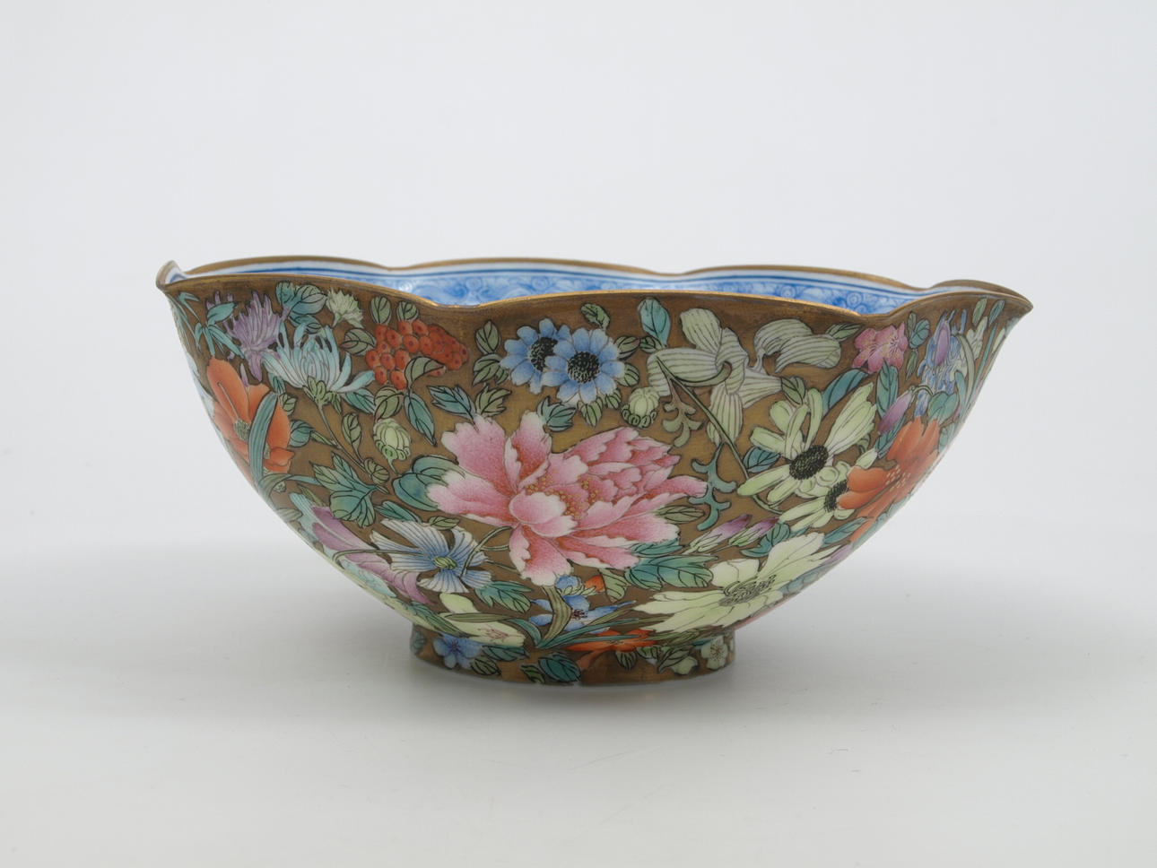 SKÅL, porslin, Kina, Mille Flori, 1900-tal.