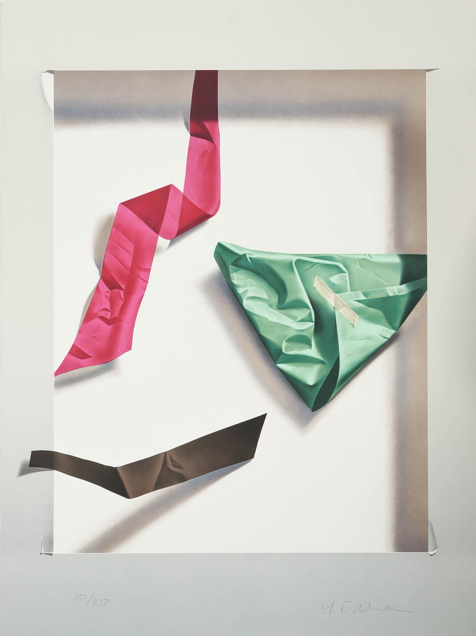 YRJÖ EDELMANN. "Three easy pieces", color lithograph, signed.