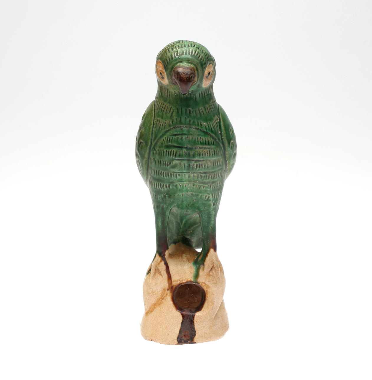 STATYETT, Papegoja, Lergods, Kina.