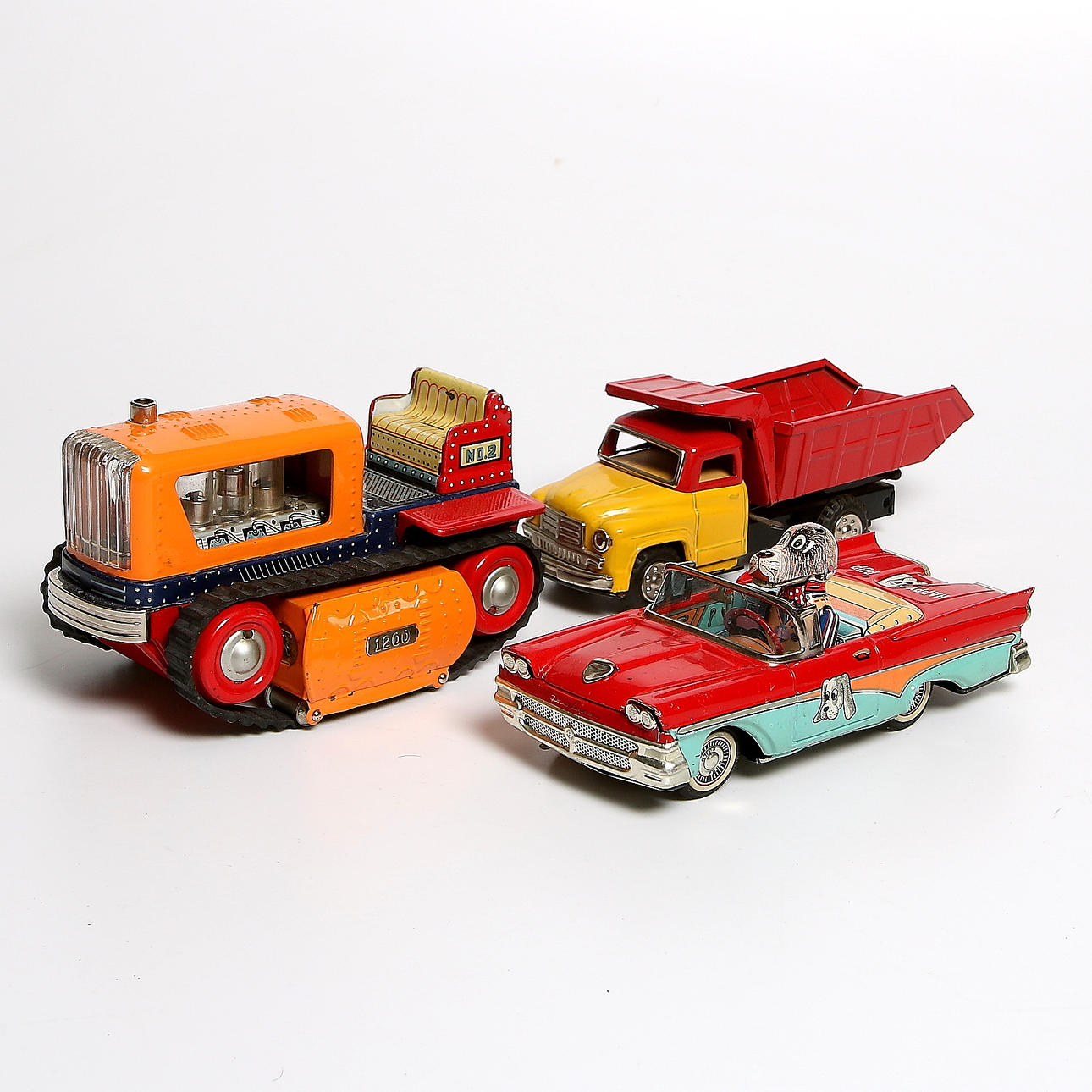 LEKSAKSBILAR, 3 st, plåt, Japan.