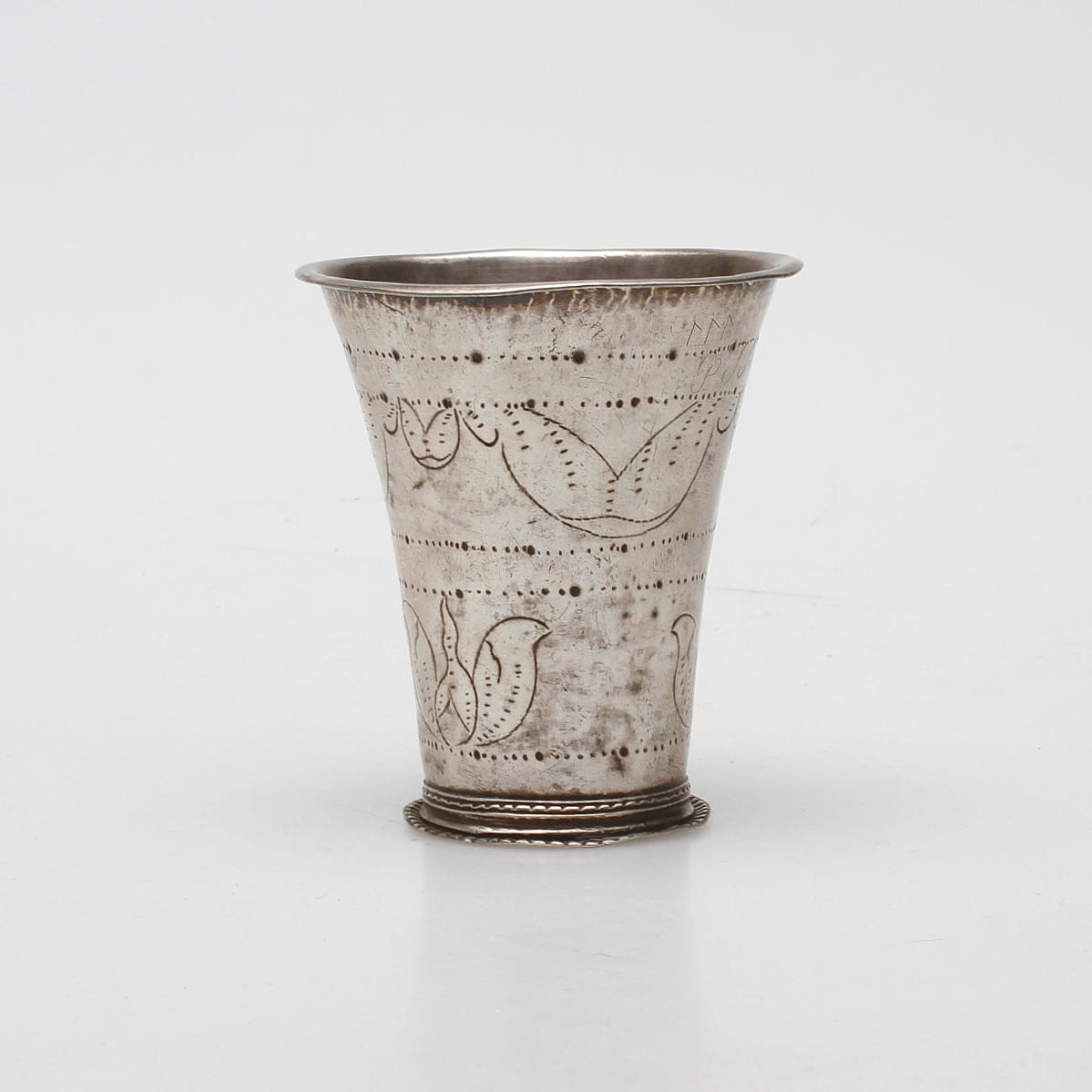 BÄGARE, silver, Conrad Heitmuller, Nyköping 1768, vikt ca. 58 gram.