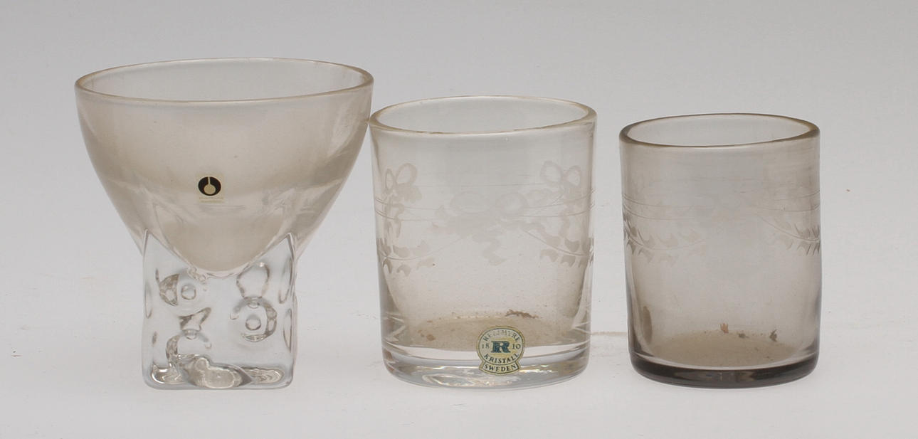 SELTERGLAS, 11 st, Reijmyre, GLAS på fot, 7 st, Pukeberg.