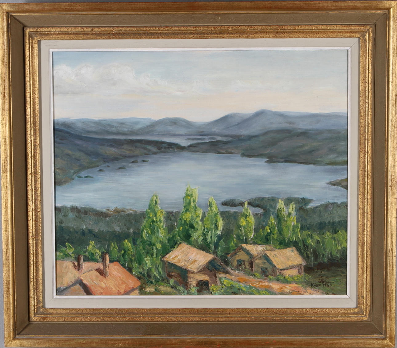 WILHELM KÅGE. fjällandskap, olja på duk, signerad samt daterad -48.