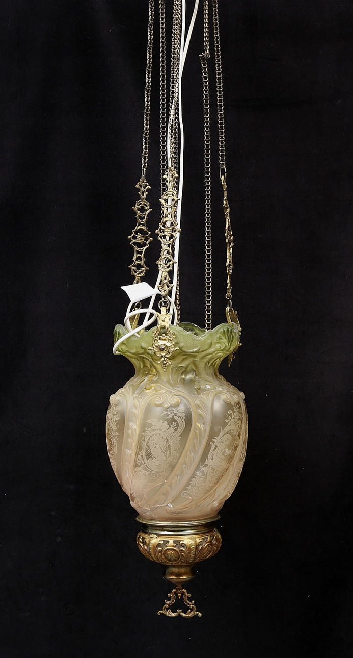 MÅNSKENSAMPEL, omkring 1900, total höjd ca. 100 cm.