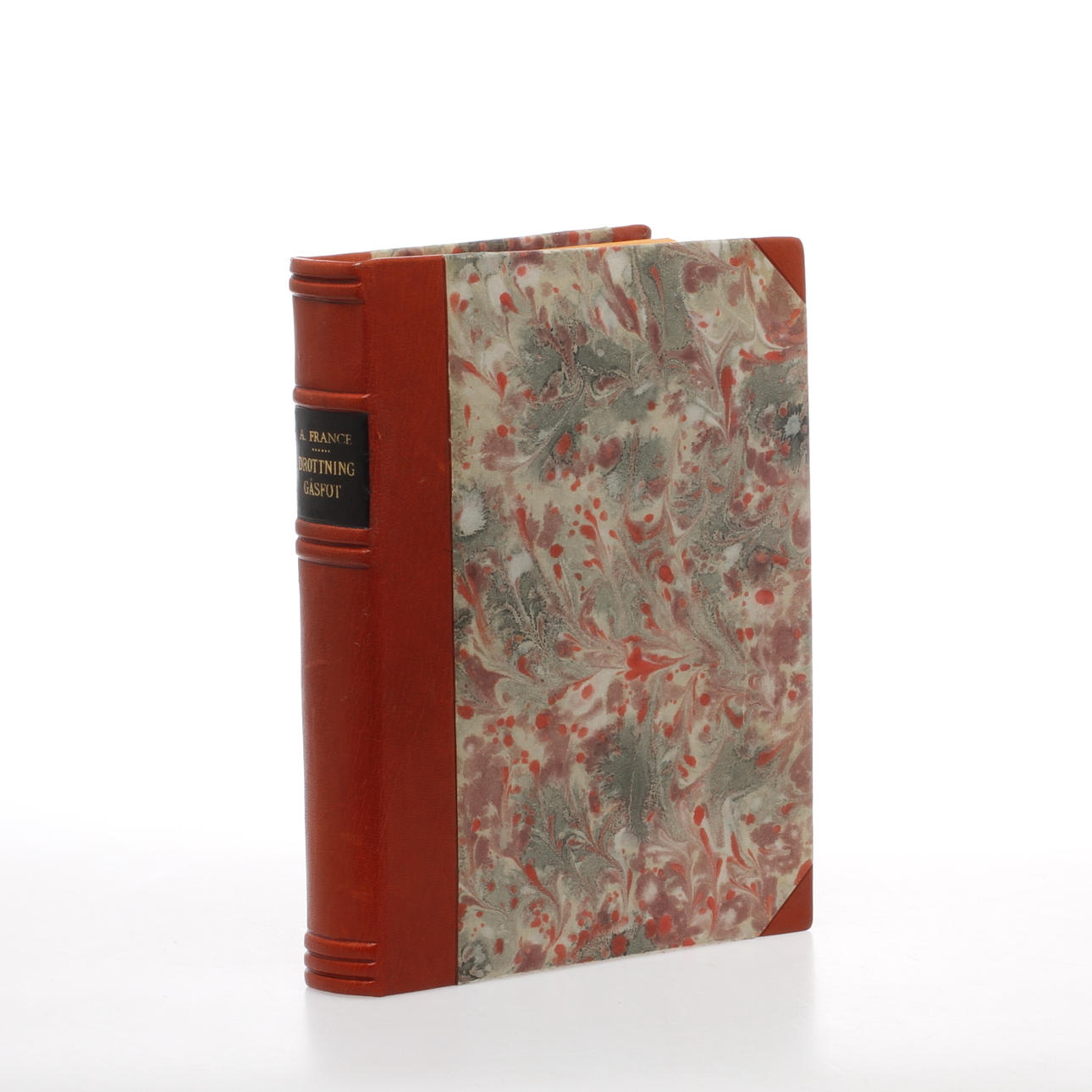 BOK, "Drottning Gåsfot", A. France, Översättning Hjalmar Söderberg, bibliofilupplaga, Norstedts, Illustrationer av Bertil Bull Hedlund. Bertil Bull Hedlunds privata exemplar.