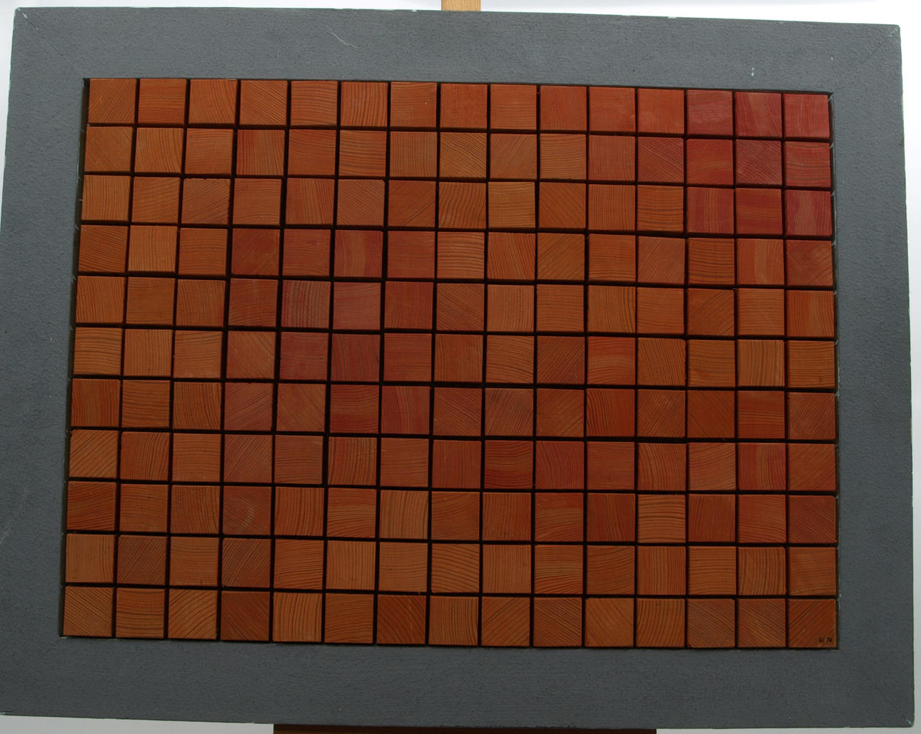 OIDENTIFIERAD KONSTNÄR, Collage, Träkuber, signerad RI 78.