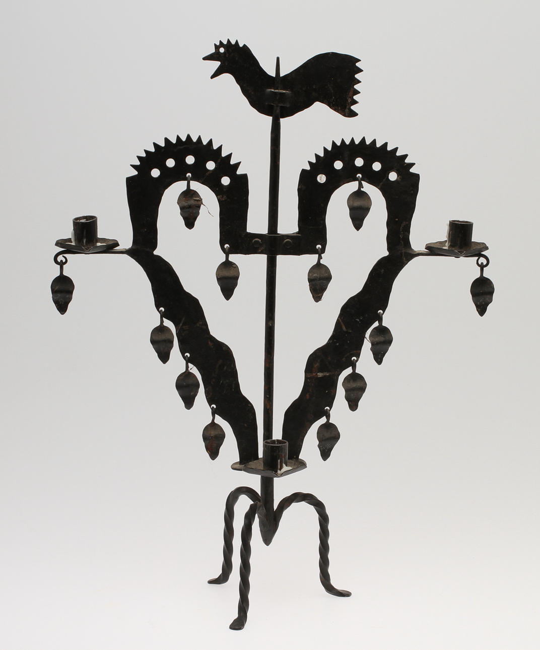 KANDELABER, "Tuppstaken", smide, 1900-tal.
