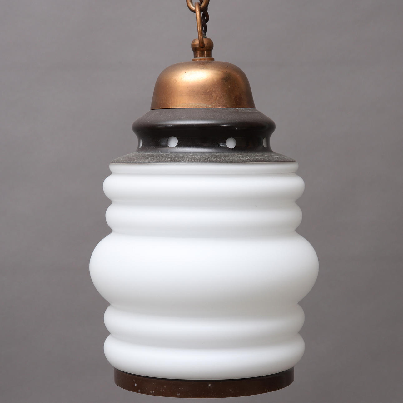 DACH AHORN, Opalglas & Metall.