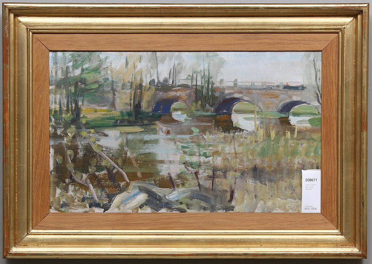 CARL GUNNE. Olja på duk. Signerad.