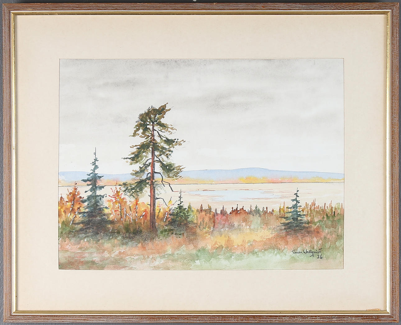 EINAR WALLQUIST. Akvarell, signerad och daterad.