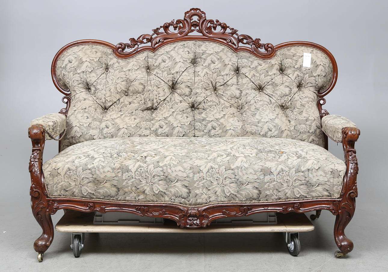 SOFFA, nyrokoko, proveniens Börstorp slott 1800-talets andra hälft.