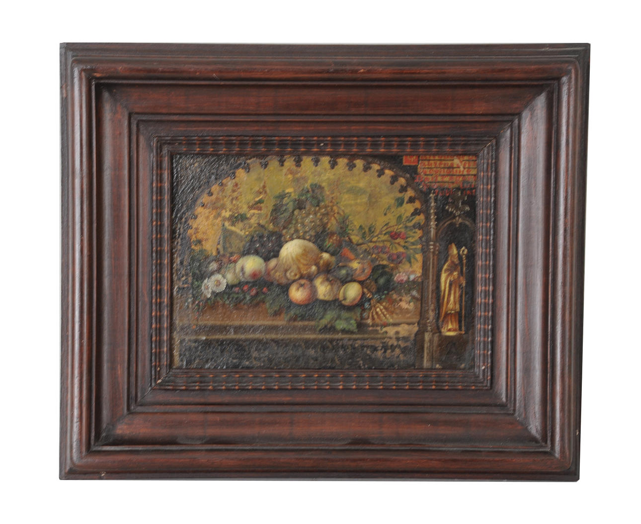 OKÄND KONSTNÄR, olja på papp uppfodrad på träpannå, 1800-tal.