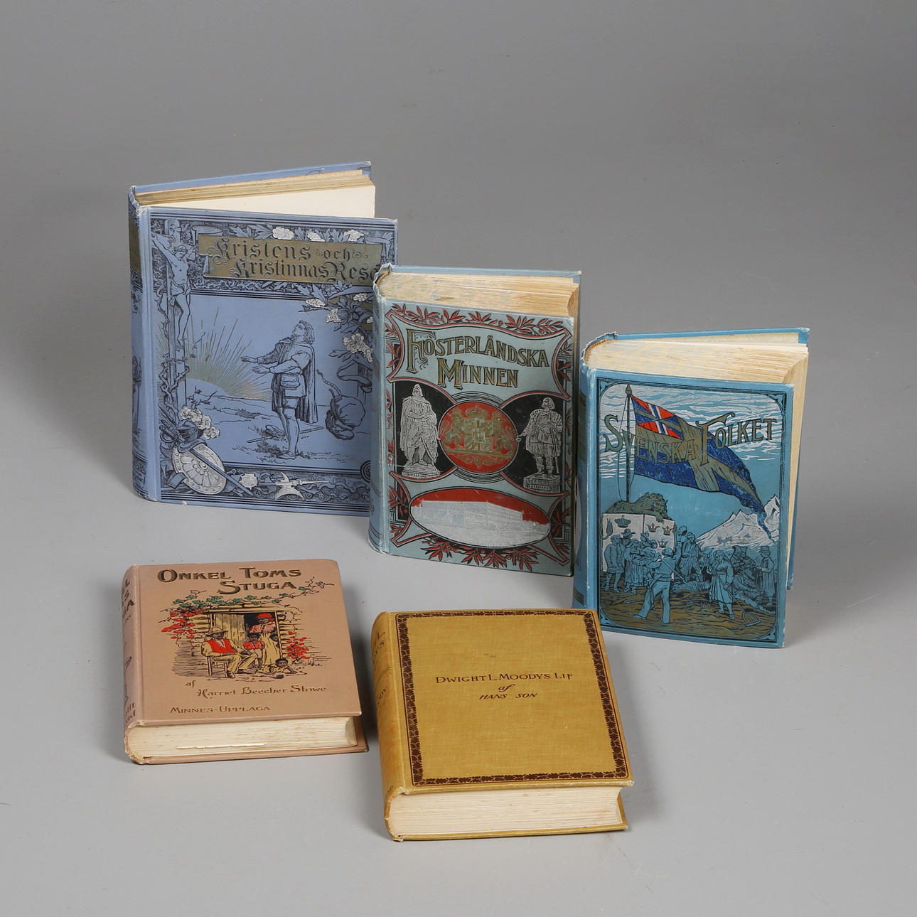 PARTI BÖCKER 5 st, sent 1800-tal.