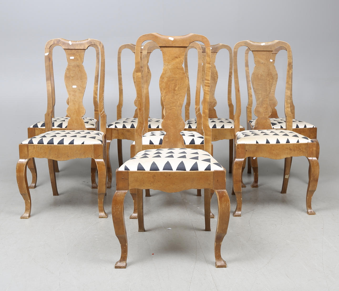 MATSALSSTOLAR, 8 st, rokokostil, 1920-tal.