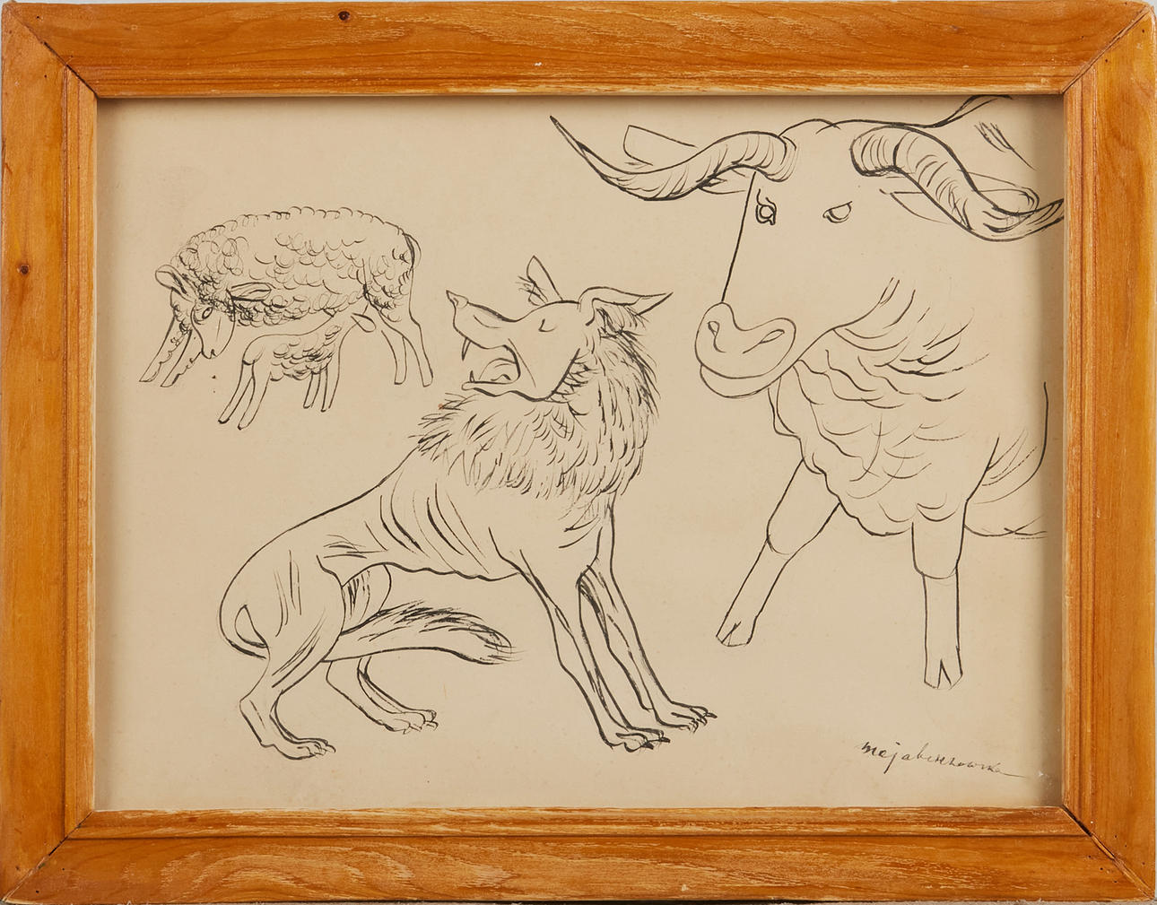 MAJA BEREZOWSKA (1897-1978). "Mucha", dibujo a tinta, firmado.