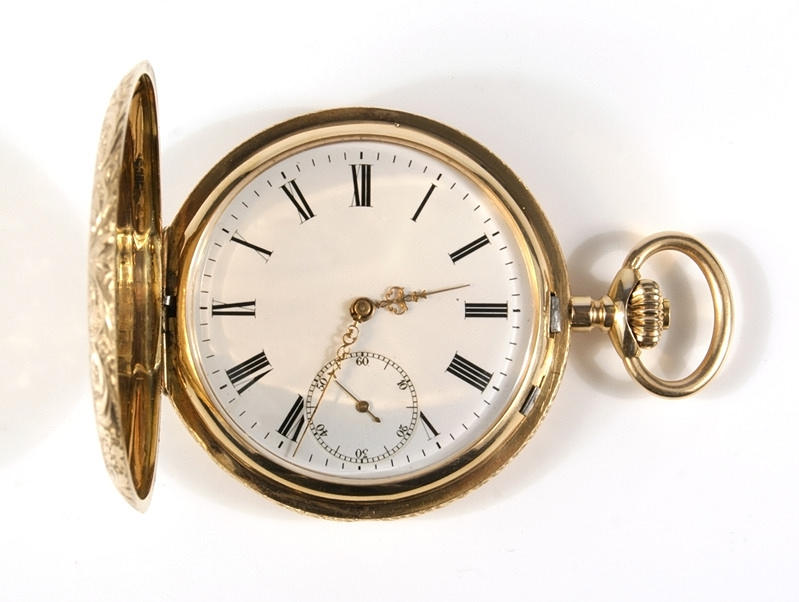 Fickur, geni, ca. 1890 14k etui, roséguld.