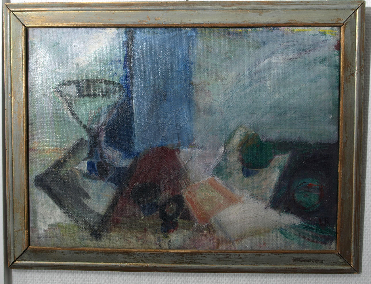 LILLEMOR RUDOLF HALL. Olja på duk, "Stilleben", signerad L.R.