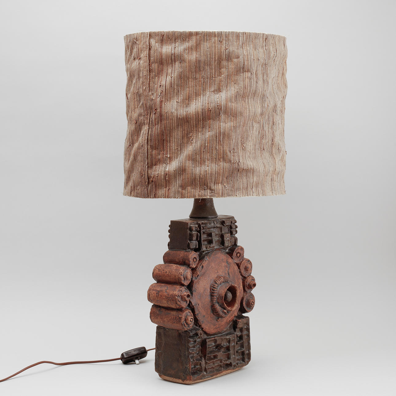 BERNARD ROOKE. Lámpara de mesa, gres, Inglaterra, años 60/70.