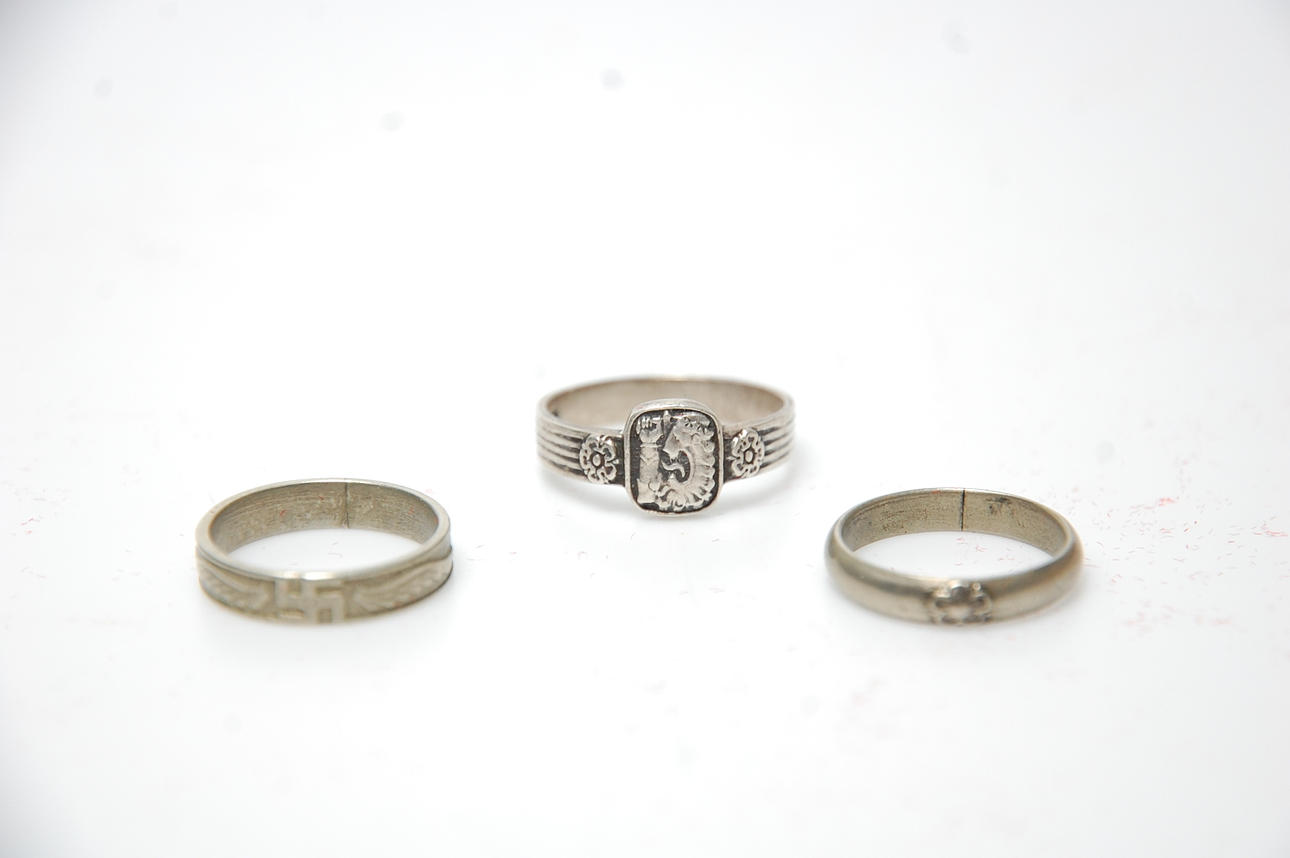 RINGAR , 3 st silver, Finska vinterkriget.