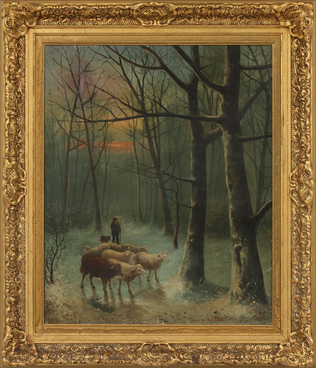 OIDENTIFIERAD KONSTNÄR. Olja på duk, signerad G. Stanly.