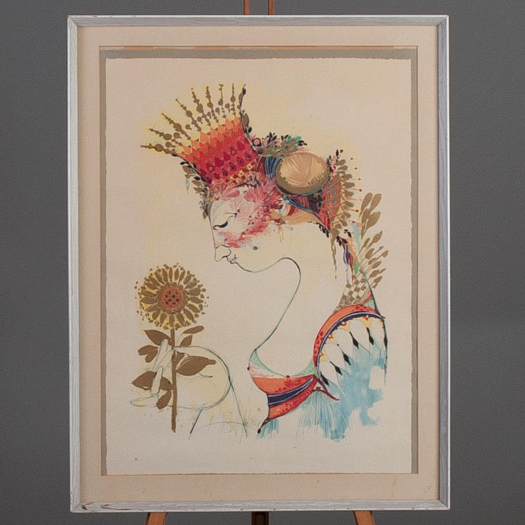 BJØRN WIINBLAD. EFTER. Plansch, offset, signerad i tryck.